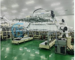 液晶顯示面板產(chǎn)線安川上下料潔凈機(jī)器人裝配集成